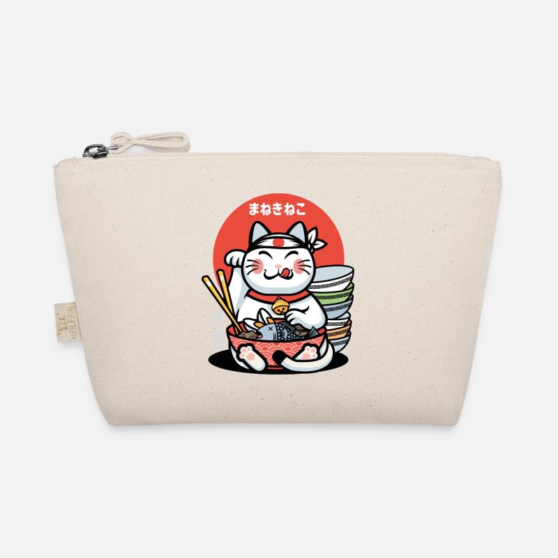 maneki neko lucky ramen Organic Pouch