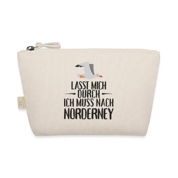 Lasst mich durch ich muss nach Norderney Möwe - Bio-Täschchen - Natur - Vorne