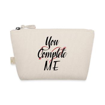Valentine's Day Sayings You Complete Me Gift - Organic Pouch - nature - Front