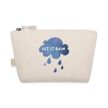 Let it rain Wolke Regen Tropfen Wetter launisch - Bio-Täschchen - Natur - Vorne