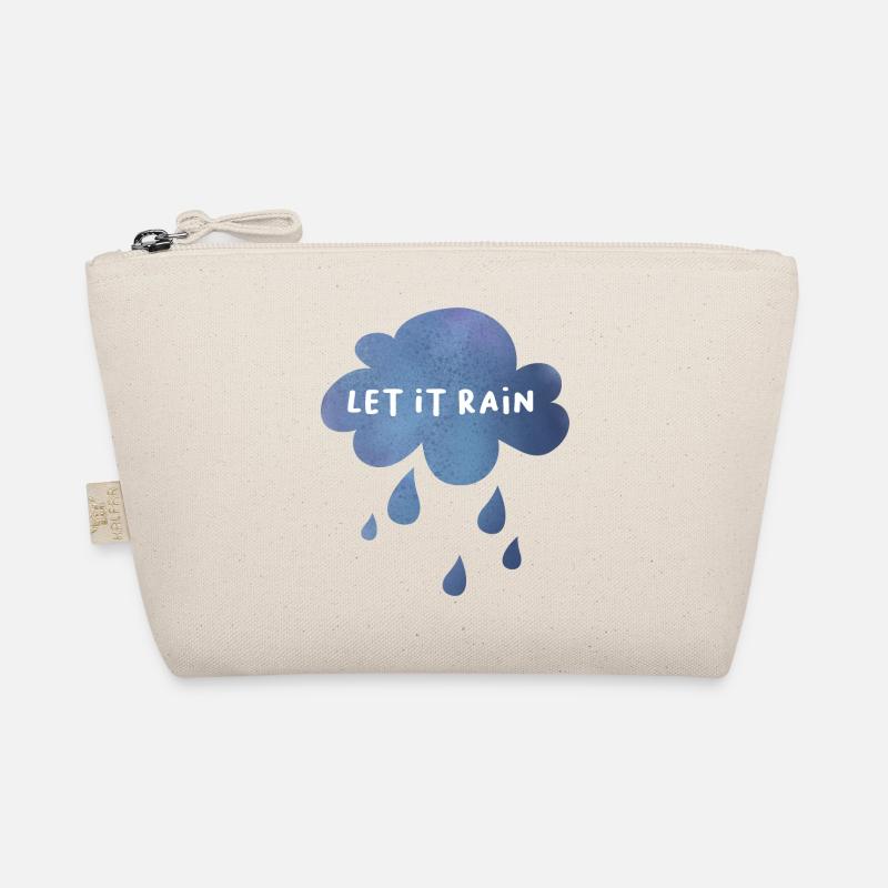 Let it rain cloud rain drop weather moody Organic Pouch