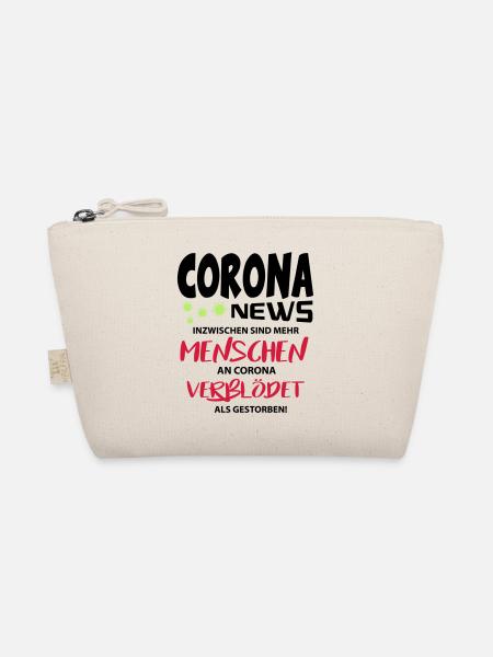 Corona Covid Verblödet Gestorben Leugner News - Bio-Täschchen - Natur - Vorne