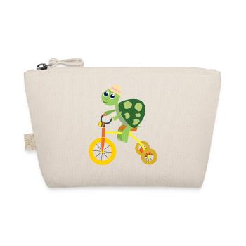 Turtle on tricycle - Organic Pouch - nature - Front