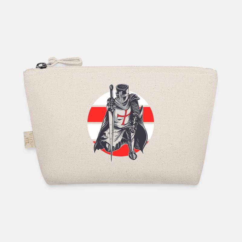 Knight Red White Templer order medieval armor Organic Pouch