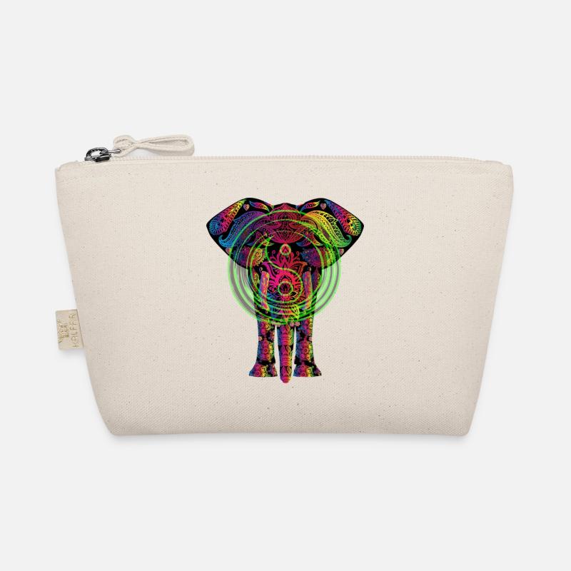 Yin Yang Elephant - Organic Pouch - nature