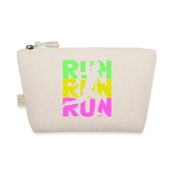 RUN woman silhouette - Organic Pouch - nature - Front