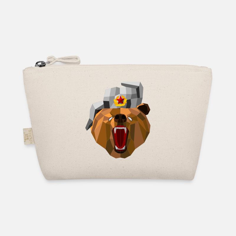 Bear with Uschanka Organic Pouch