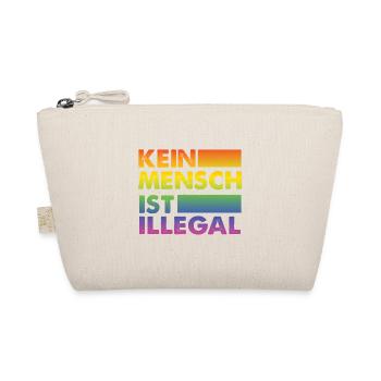 Kein Mensch ist illegal Regenbogen Menschenrechte - Bio-Täschchen - Natur - Vorne