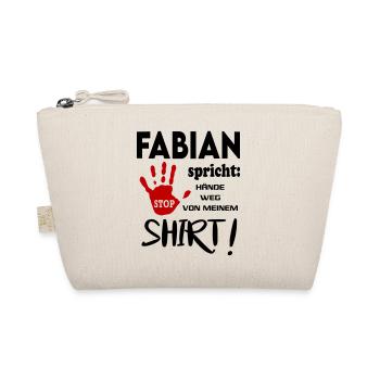 Name Namenstag Geschenkidee FABIAN - Bio-Täschchen - Natur - Vorne