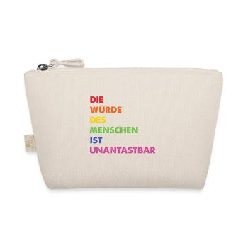 Menschenrechte Regenbogen Grundgesetz - Bio-Täschchen - Natur - Vorne