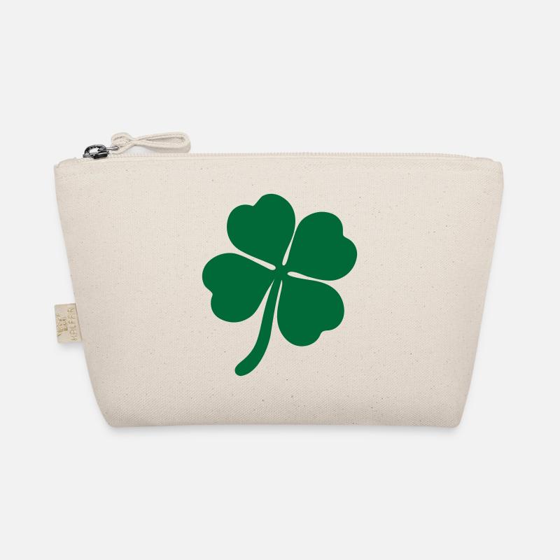 four-leaf clover four-leaf luck - Organic Pouch - nature