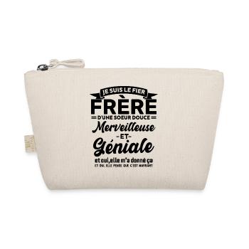 Frère Et Sœur Cadeau Humour Personnalisé - Trousse biologique - nature - Devant