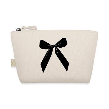 Black ribbon - Organic Pouch - nature - Front