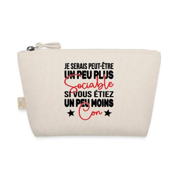 Je Serais Peut être Un Peu Plus Sociable Cadeau - Trousse biologique - nature - Devant