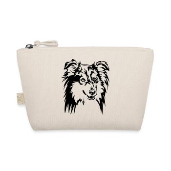 Sheltie Kopf - Bio-Täschchen - Natur - Vorne