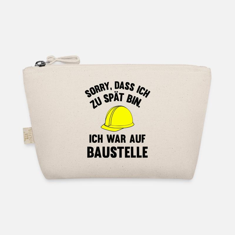 Ich war auf Baustelle - Bio-Täschchen - Natur