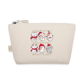 Cute Cats Xmas Kitten Christmas Outfit - Organic Pouch - nature - Front