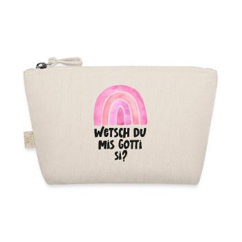 Wetsch du mis Gotti fragen Patentante fragen - Bio-Täschchen - Natur - Vorne