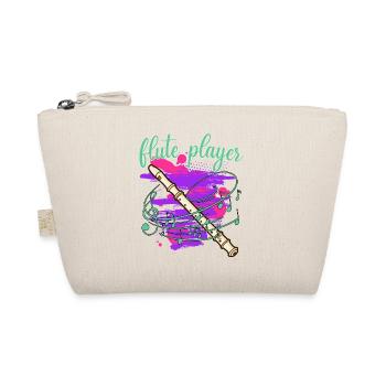 flute flutist recorder flute player transverse flute - Organic Pouch - nature - Front