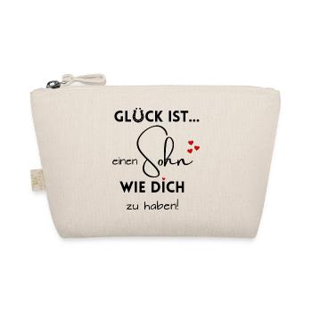 Glück ist, einen Sohn wie Dich zu haben - Bio-Täschchen - Natur - Vorne