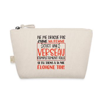 Ne me drague pas verseau folle cadeau homme couple - Trousse biologique - nature - Devant