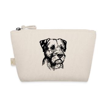 Border Terrier Portrait 1 - Organic Pouch - nature - Front