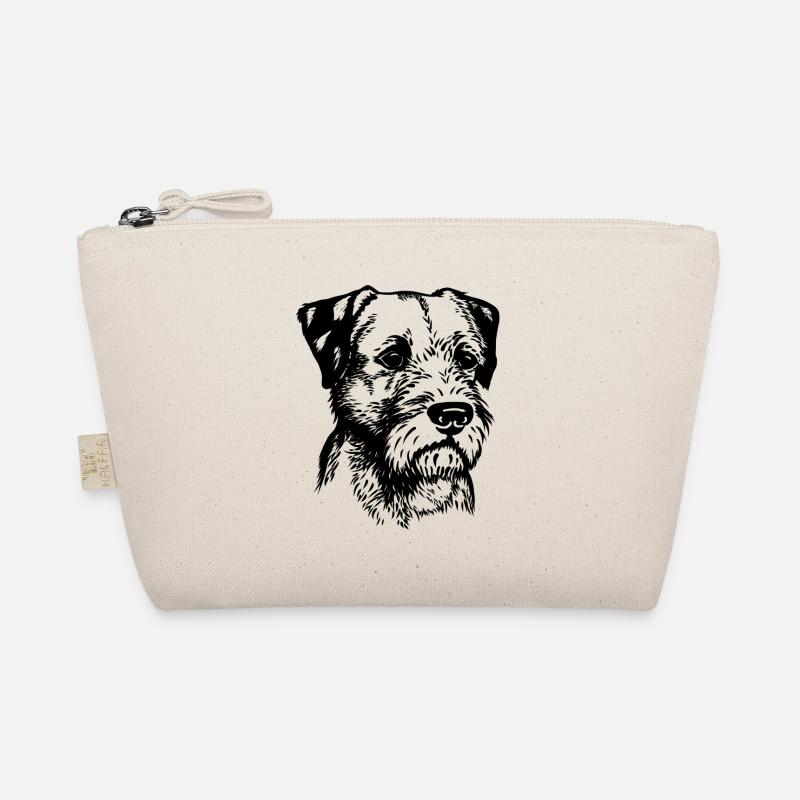 Border Terrier Portrait 1 Organic Pouch