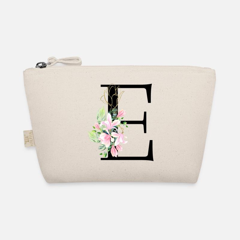 Lettre E Aquarelle de Monogramme Floral Trousse biologique