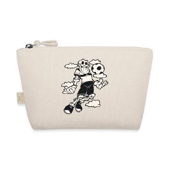Sportlicher Totenkopf - Foot4 - Bio-Täschchen - Natur - Vorne