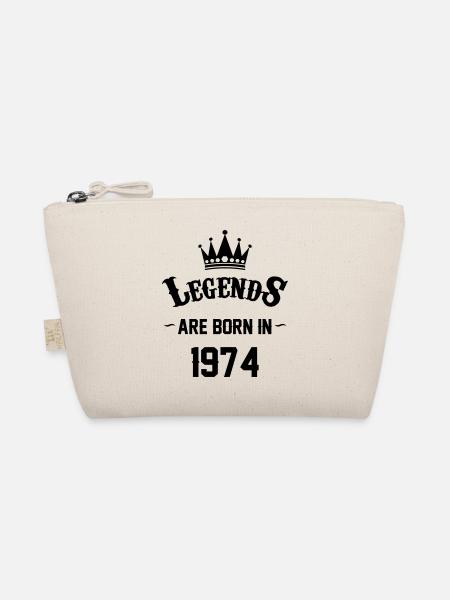 Legends are Born in 1974 - Organic Pouch - nature - Front