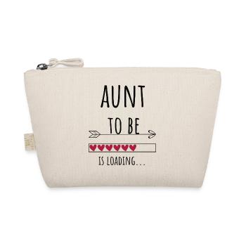 Aunt to be werdende Tante Ankündigung Geschenk - Bio-Täschchen - Natur - Vorne