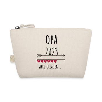 Opa 2023 Schwangerschaft Großvater Geschenk - Bio-Täschchen - Natur - Vorne