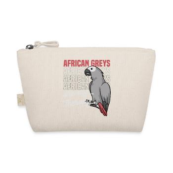 African Grey Parrot as Therapy Funny Quote Bird - Organic Pouch - nature - Front