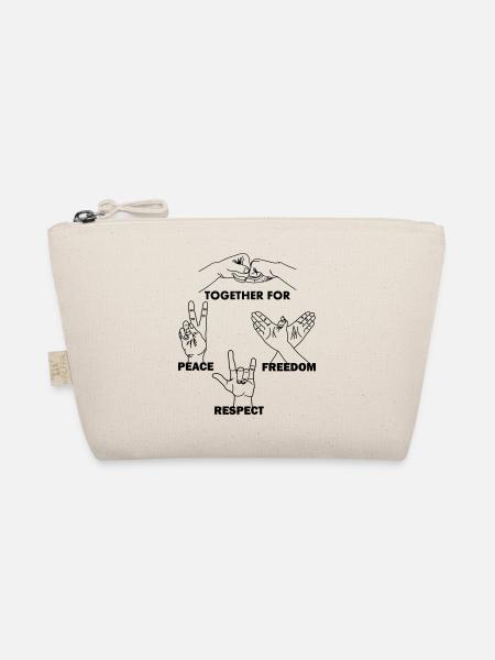 Together for peace, freedom and respect - Organic Pouch - nature - Front