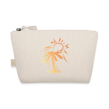 palm beach Symbol Strand Sonne Geschenk Idee - Bio-Täschchen - Natur - Vorne
