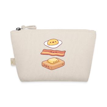 Cute Egg, Bacon, Butter And Toast Breakfast Food - Organic Pouch - nature - Front