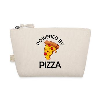 Powered By Pizza Lustiger Pizza Spruch - Bio-Täschchen - Natur - Vorne