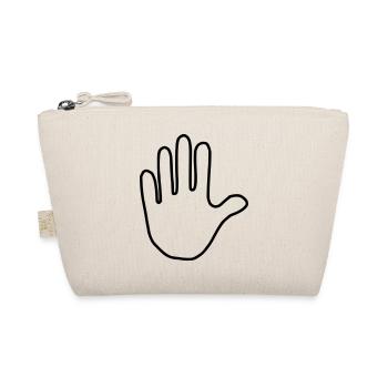 Emoji Hand Sketch black - Organic Pouch - nature - Front