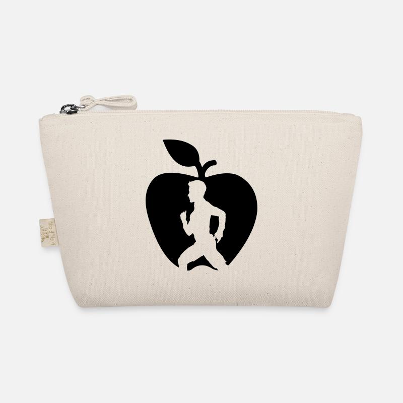 Healthy fruit runner cut out in apple Organic Pouch