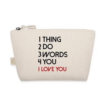 quotes love saying Valentine's Day love font - Organic Pouch - nature - Front