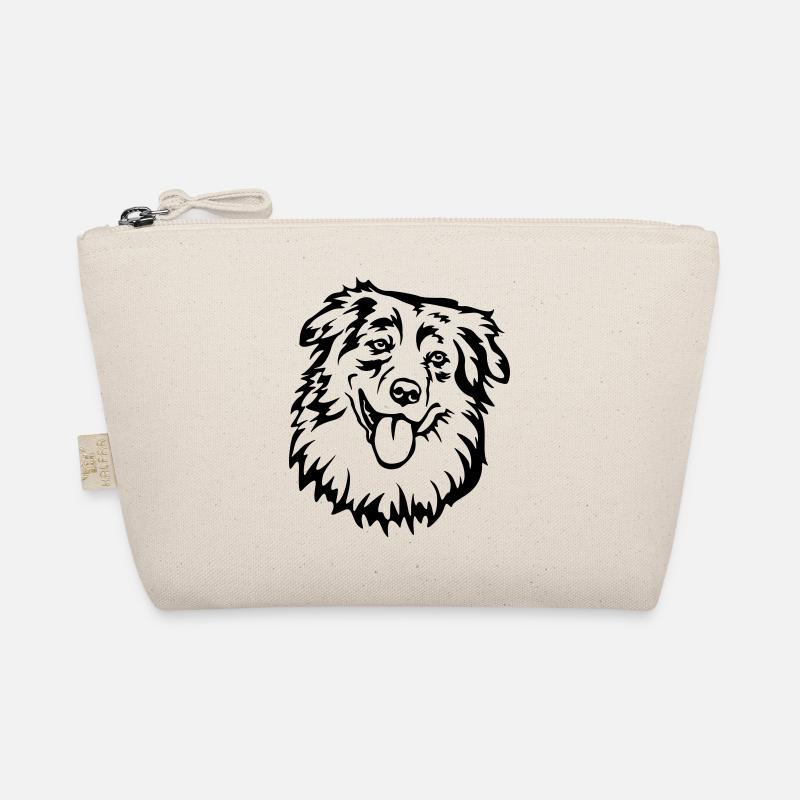 Australian Shepherd Head Organic Pouch