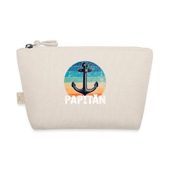 Papitän und Anker - für den besten Papa der Welt - Bio-Täschchen - Natur - Vorne