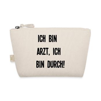 bin Arzt bin durch lustiger Spruch Beruf Schrift - Bio-Täschchen - Natur - Vorne