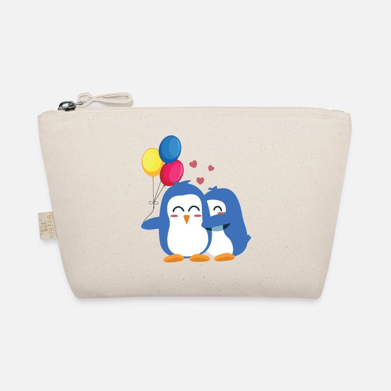 Penguins with Balloons Organic Pouch