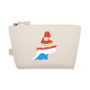 Watermelon Surfing Windsurfer Gift - Organic Pouch - nature - Front