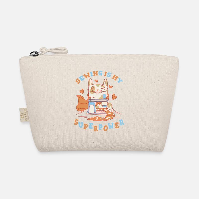 Sewing Cat Sewing Machine Sewing Is My Superpower Organic Pouch