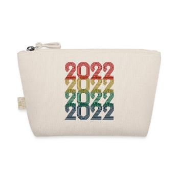 Cool Retro 2022, 1 Jahr, Kinder zum 1. Geburtstag - Bio-Täschchen - Natur - Vorne