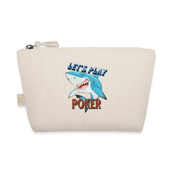 Poker Spieler Pokershark will spielen - Bio-Täschchen - Natur - Vorne