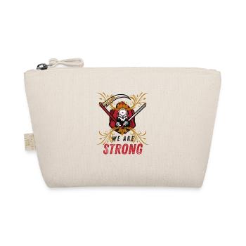 Skeleton Warrior with Crown - Organic Pouch - nature - Front