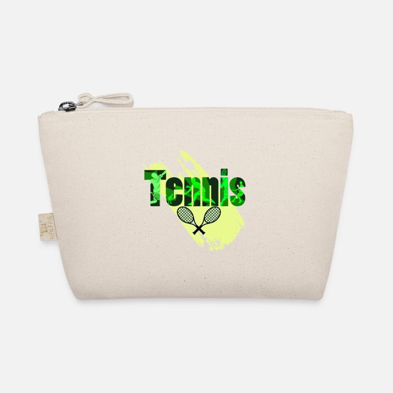 Tennis Spieler im Text einbezogen Bio-Täschchen